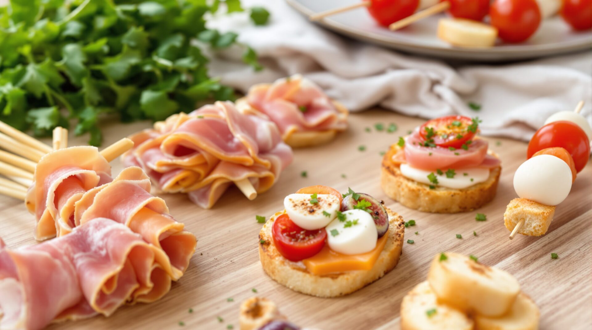 Idées originales d’apéritifs express avec du jambon sec