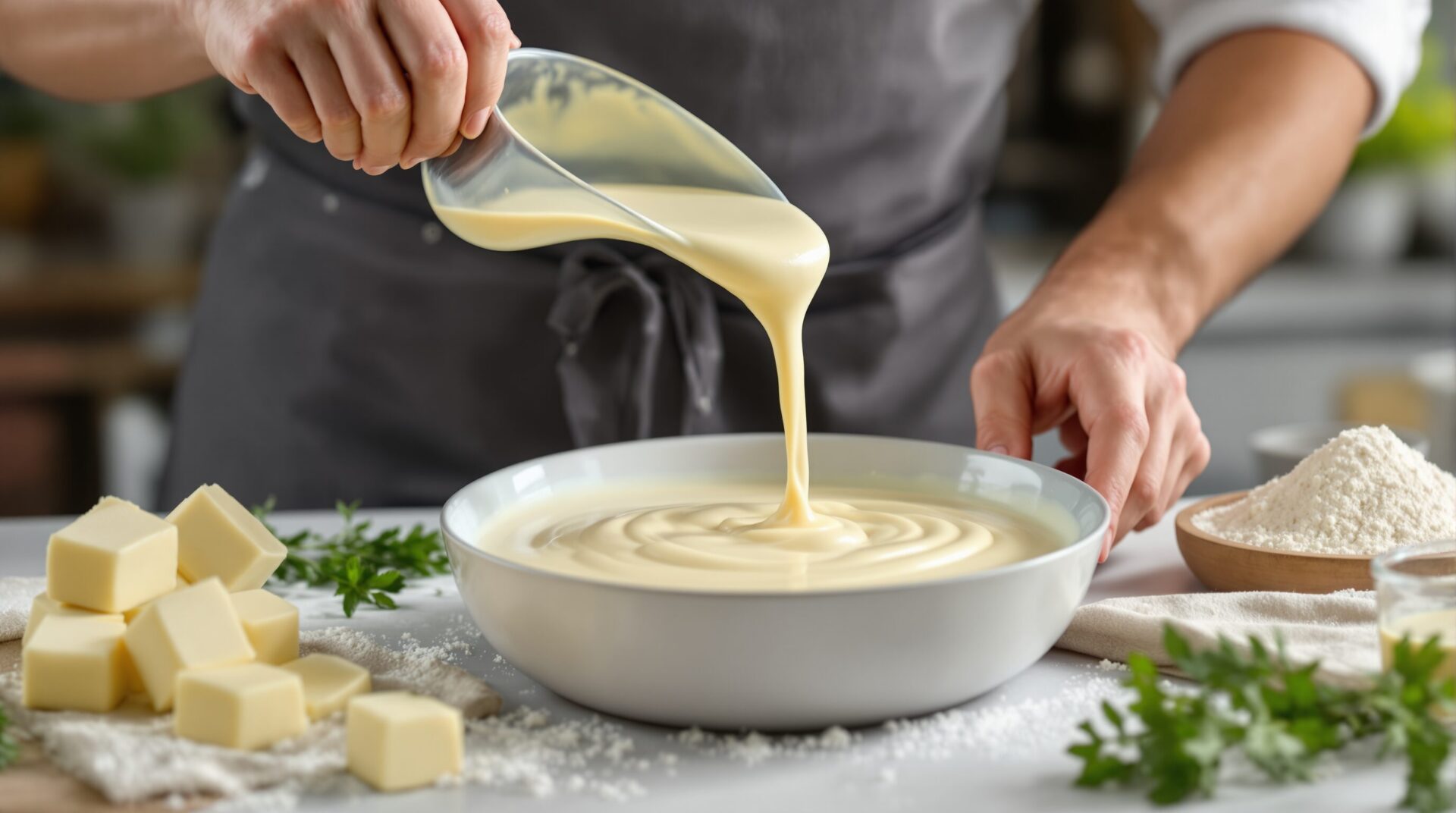 béchamel avec creme liquide
