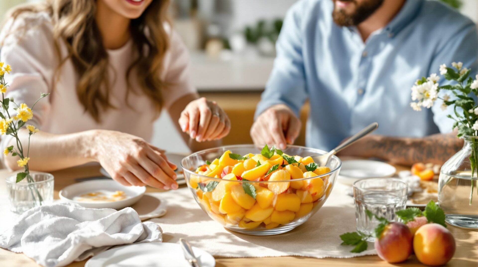 Salade de pêches dessert : la méthode facile pour un dessert estival parfait