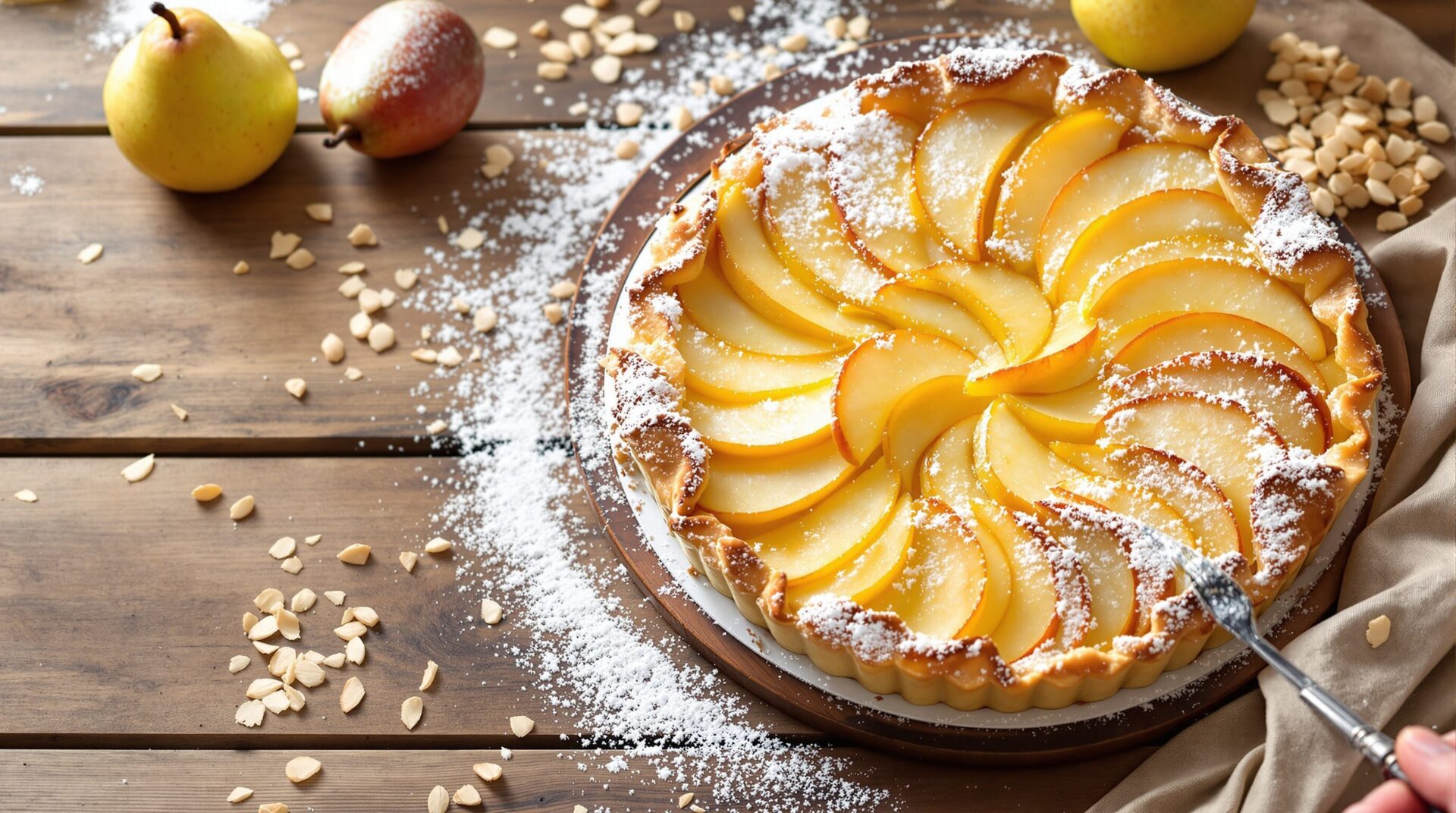 tarte amandine aux poires fraiches