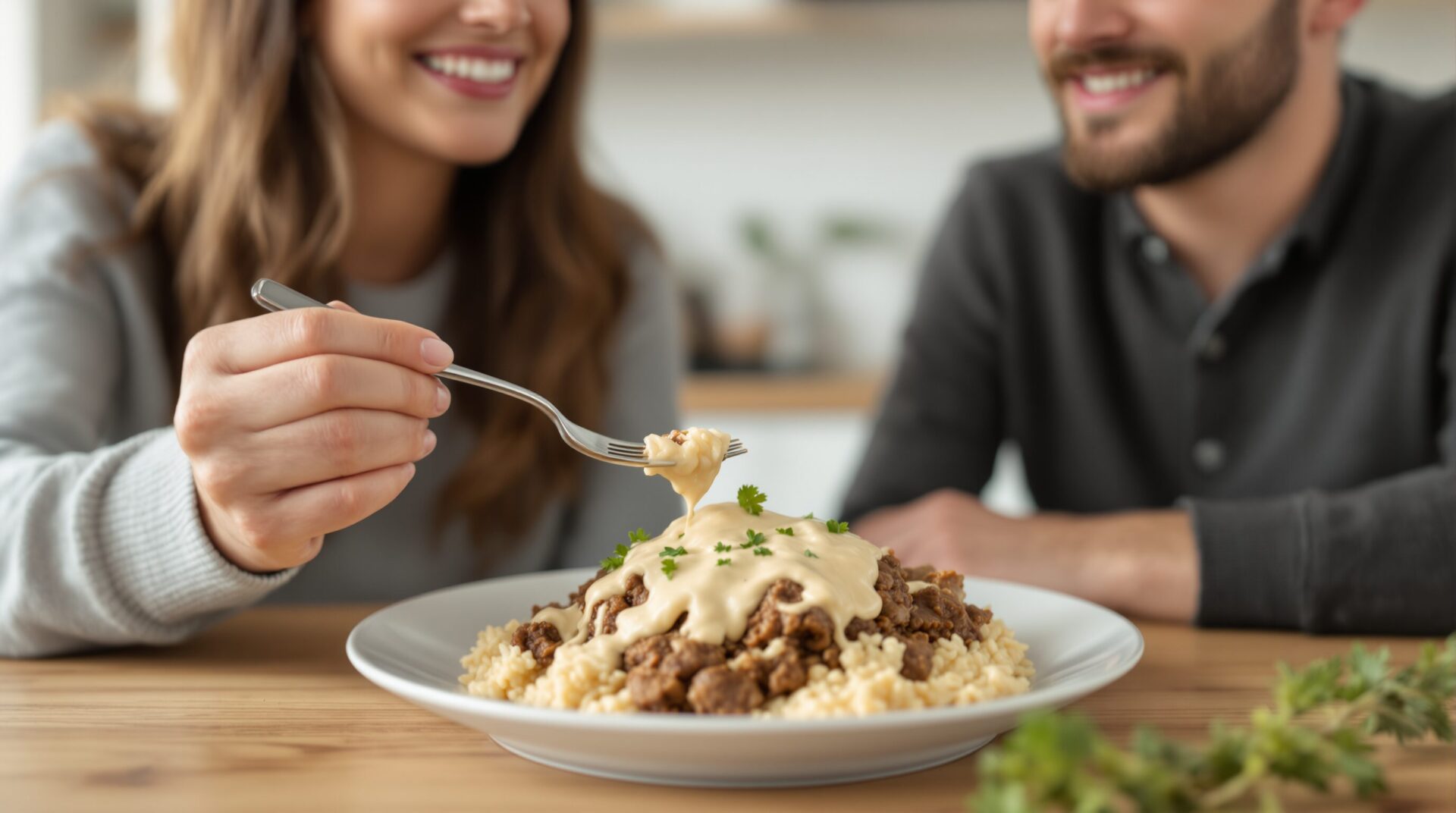 recette riz viande hachée creme fraiche