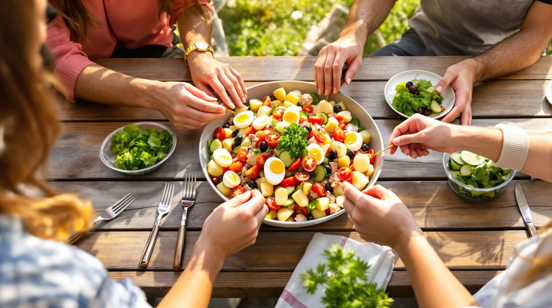 Salade pomme de terre tomate œuf oignon : les 5 variantes à adapter selon vos envies