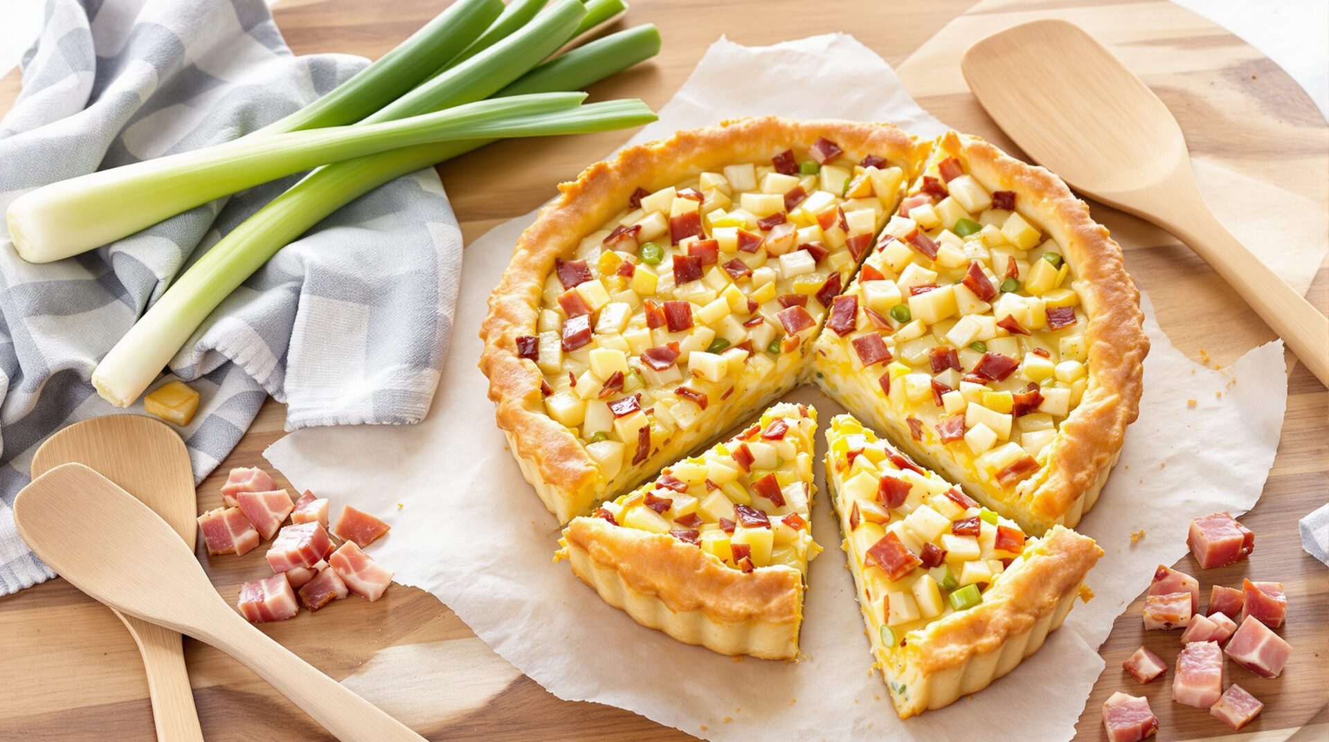 La tarte aux poireaux et lardons maison qui réconcilie saveur authentique et simplicité