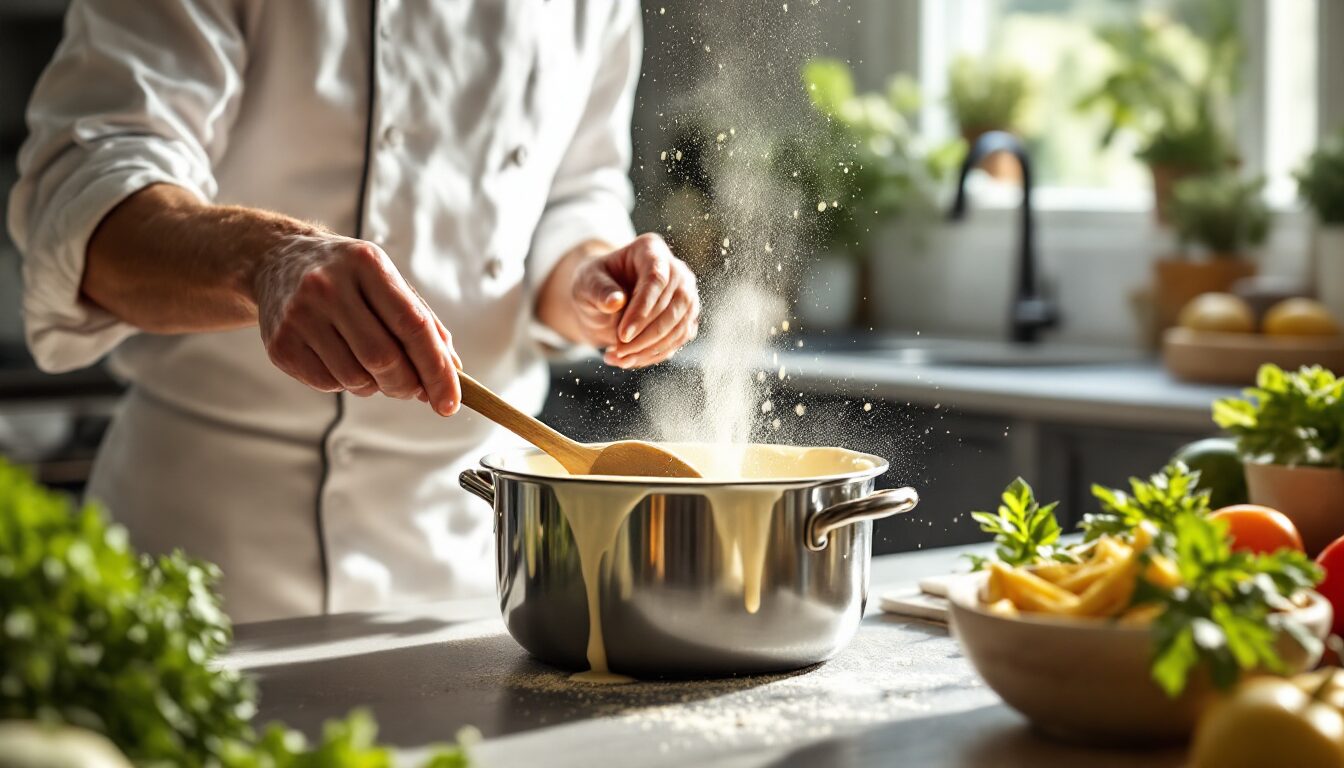 béchamel avec creme liquide