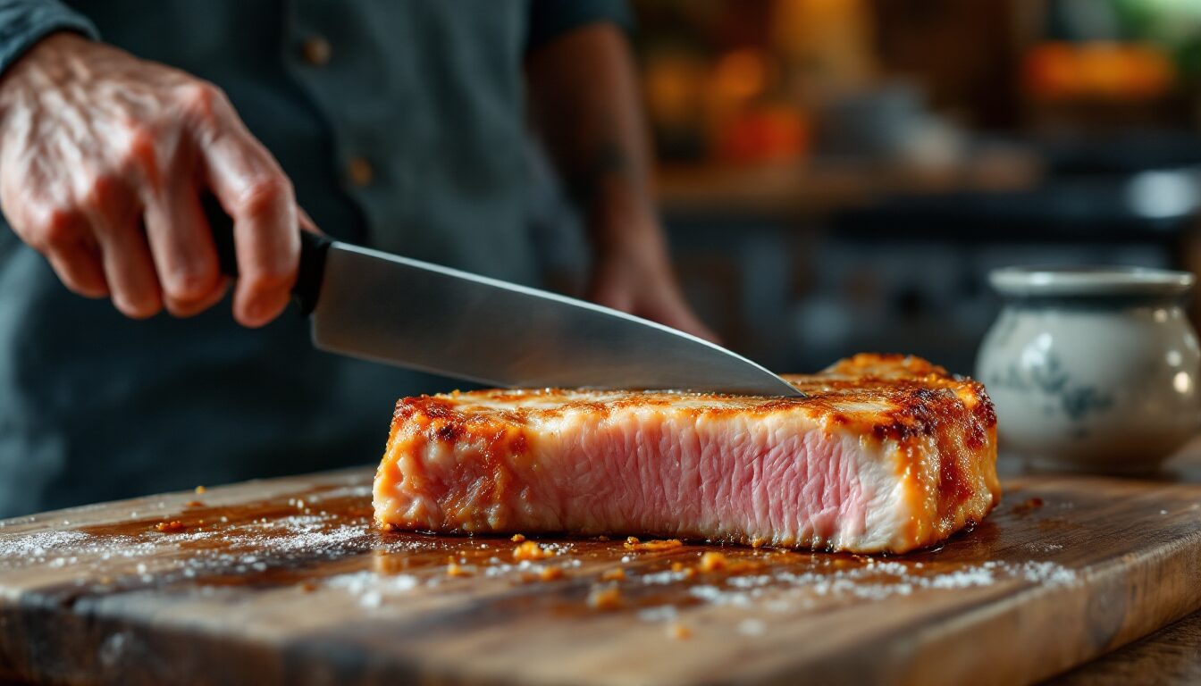 cuisson.cote de porc