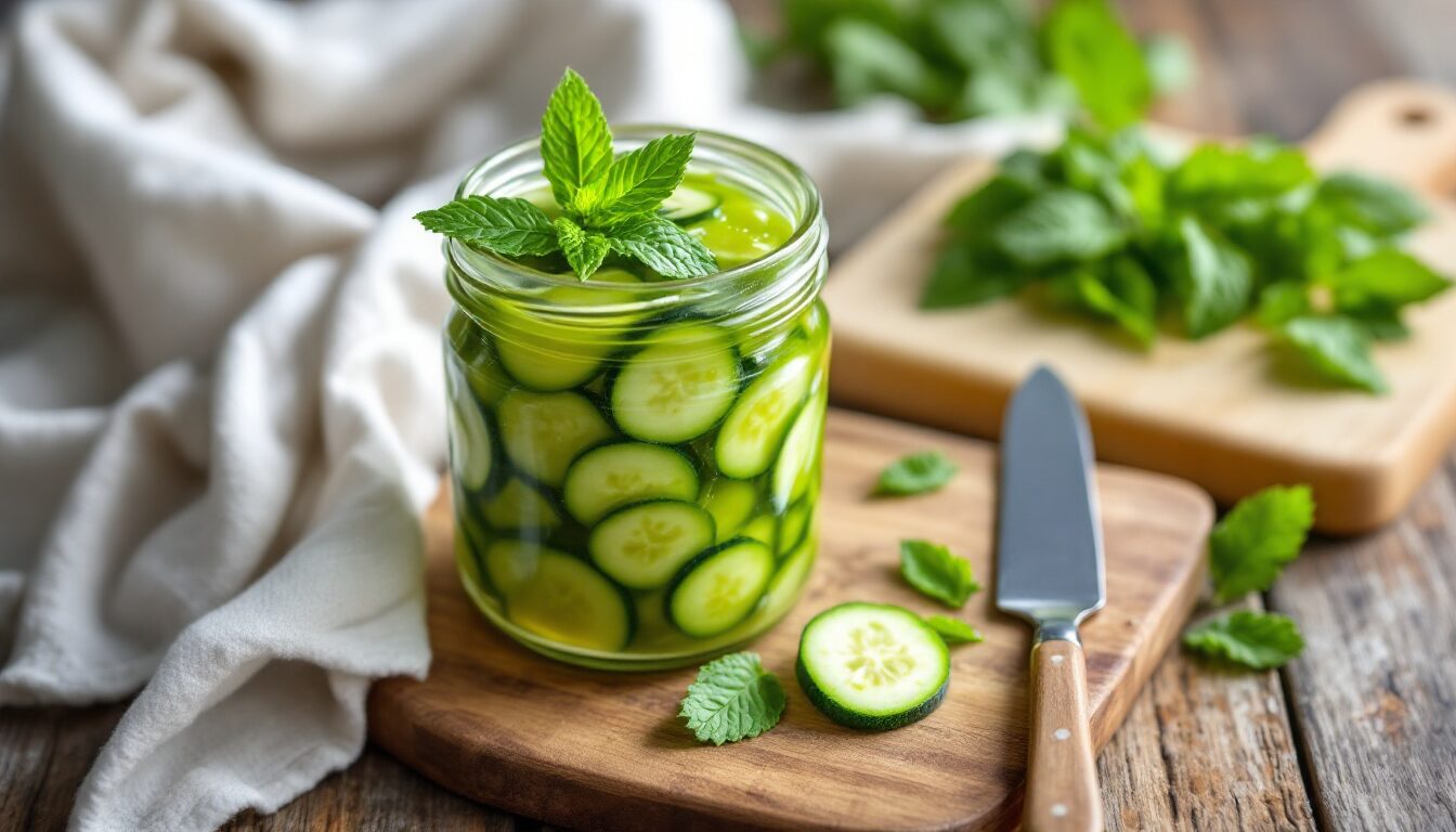 confiture de courgettes à la menthe