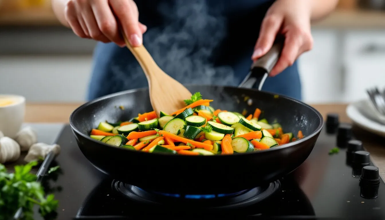 poele courgette carotte