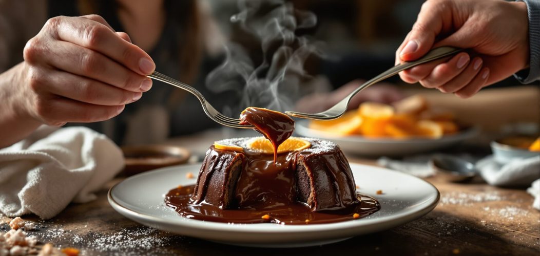 fondant orange chocolat