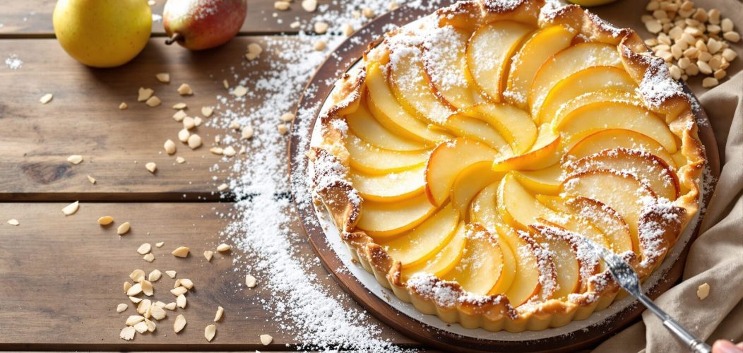 tarte amandine aux poires fraiches