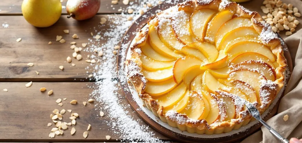 tarte amandine aux poires fraiches