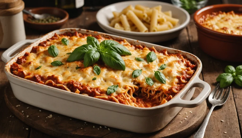 gratin de pates sauce tomates
