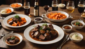 joues de porc à la bière et carottes