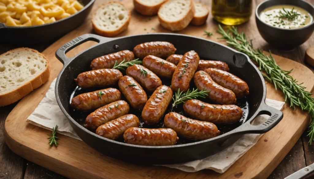 saucisse de toulouse à la poele