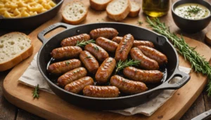 saucisse de toulouse à la poele