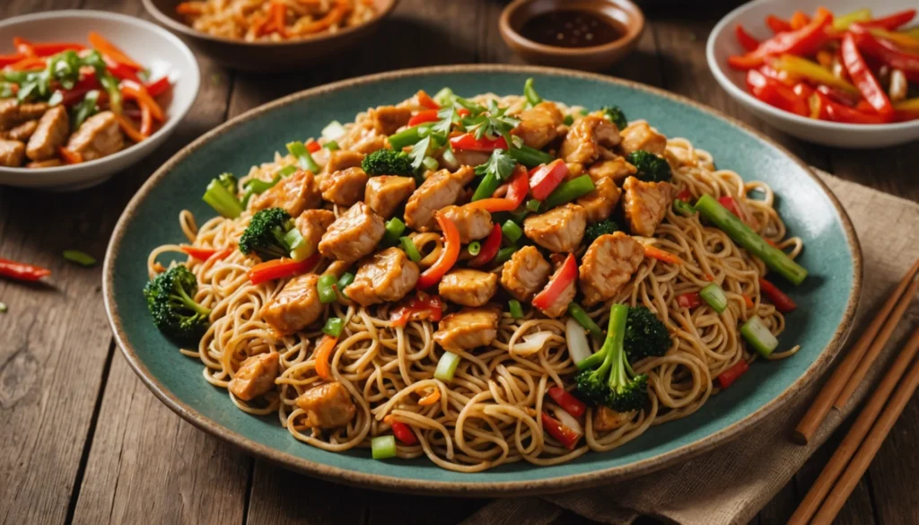 recette nouille sauté poulet