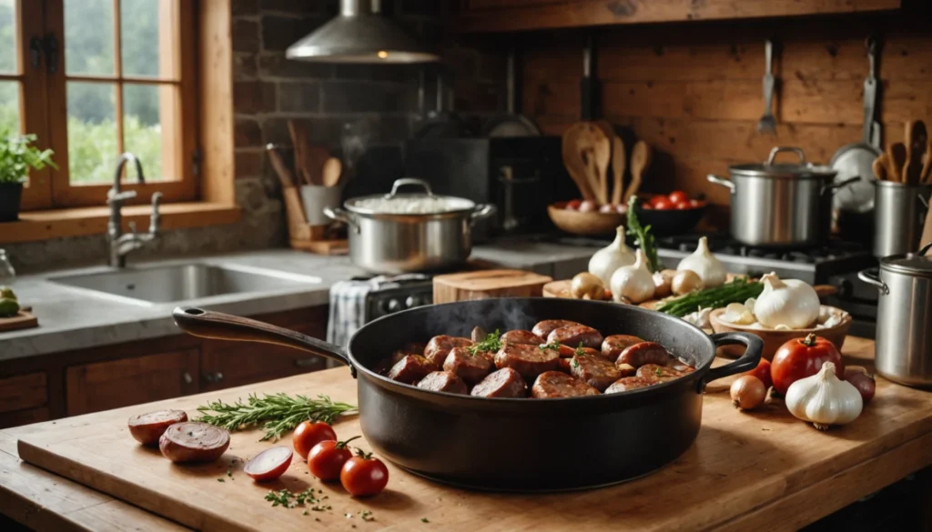 cuisson andouille à l'eau