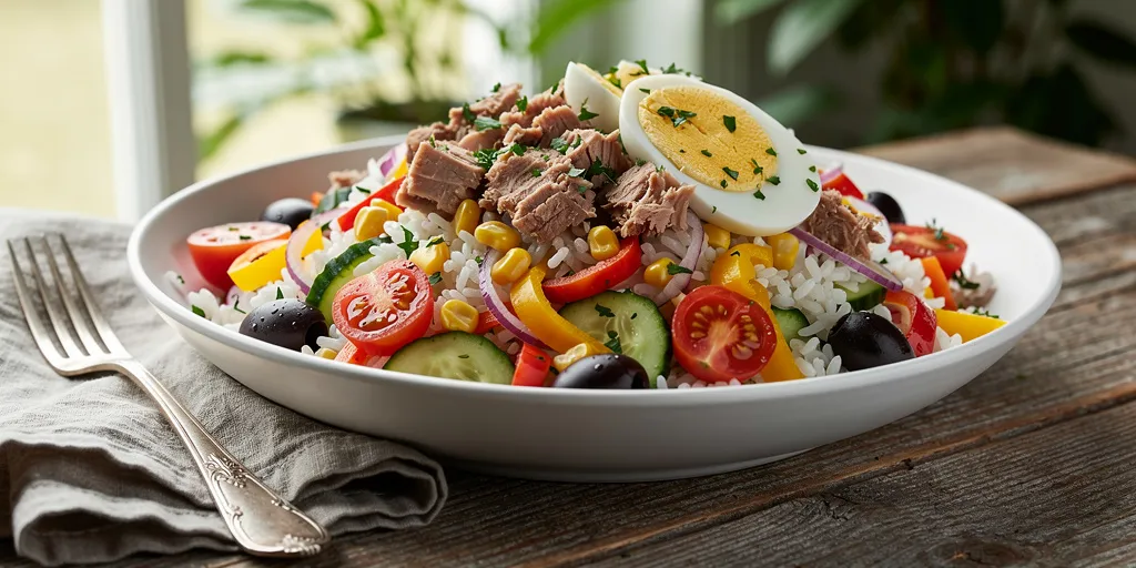 Composition salade de riz : les 10 ingrédients pour une version savoureuse