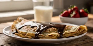 crepe au chocolat fondu
