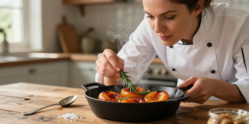 Abricot rôti au romarin : le secret d’une cuisson rapide et gourmande