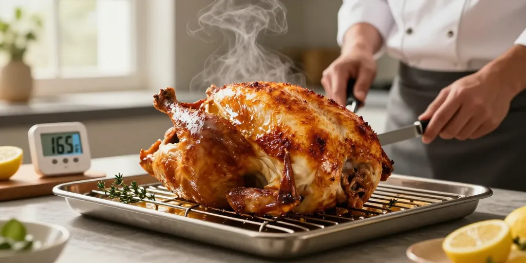 Cuisson volaille au four : le temps précis pour une peau croustillante