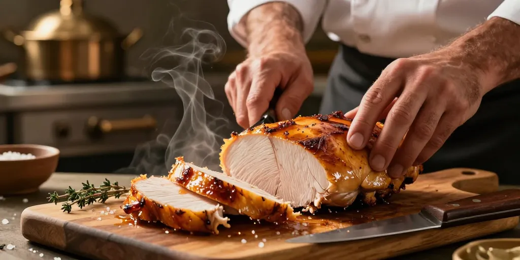 Blanc de poulet fumé : le fumage à chaud pour une chair juteuse