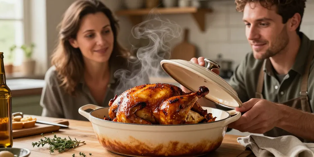 Poulet à la bière en cocotte : la méthode pour un poulet tendre