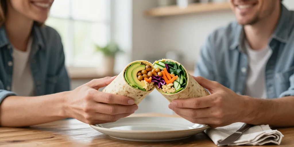 Wrap avocat végétarien : Les 7 garnitures rapides pour déjeuner sain