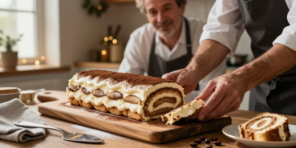 Bûche tiramisu : la méthode sans cuisson pour une tenue parfaite