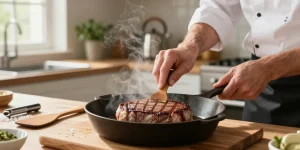 cuisson steak surgelé