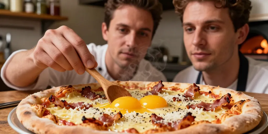 Recette pizza carbonara : la méthode inratable pour des jaunes fondants