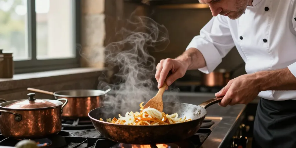 Oignon caramélisé : la cuisson lente pour une texture fondante et dorée