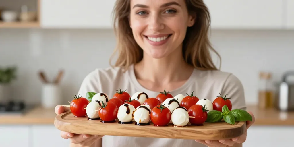 Brochette tomate mozzarella vinaigre balsamique : la recette savoureuse prête en 10 minutes