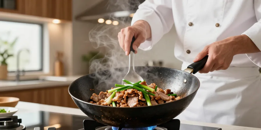 Sauté de porc aux oignons chinois : la technique pour une viande tendre