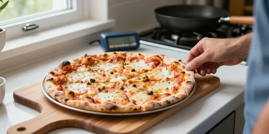 réchauffer une pizza