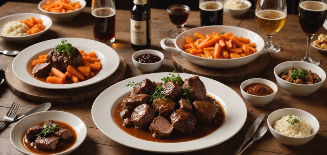 joues de porc à la bière et carottes