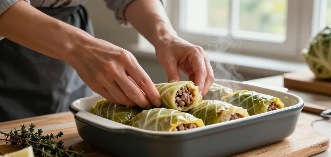 feuille de choux farcies au four