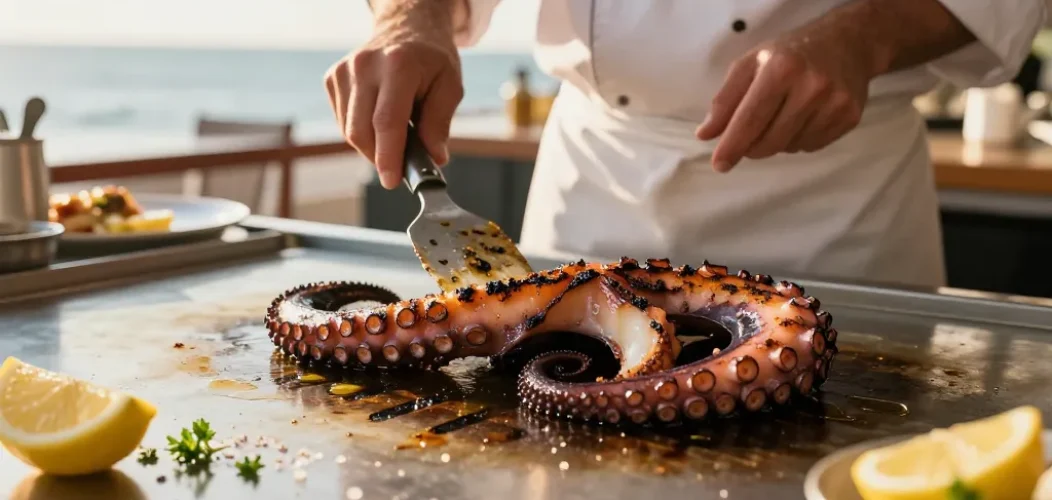 poulpe grillé à la plancha