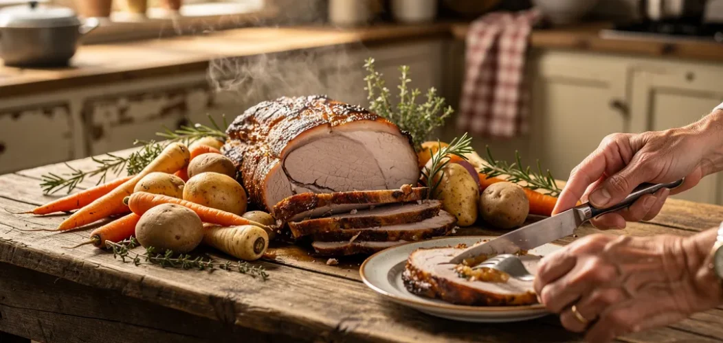roti de porc de grand mere